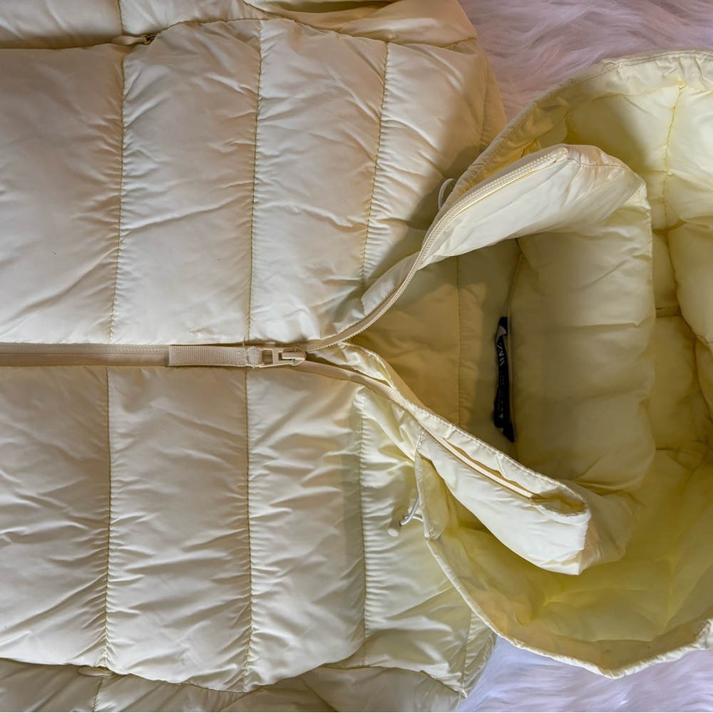 Zara Light Yellow Puffer Jacket